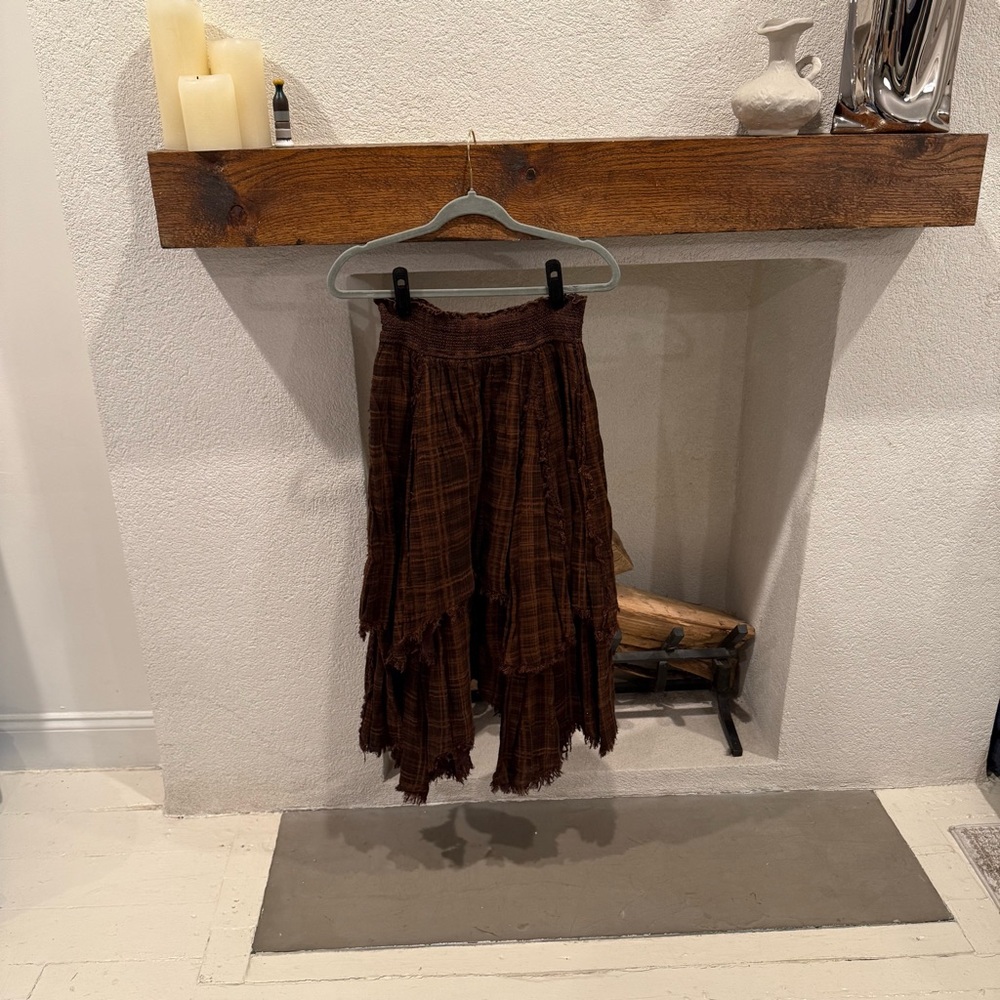 LIKE NEW - Free People Averie Brown Skirt sz M